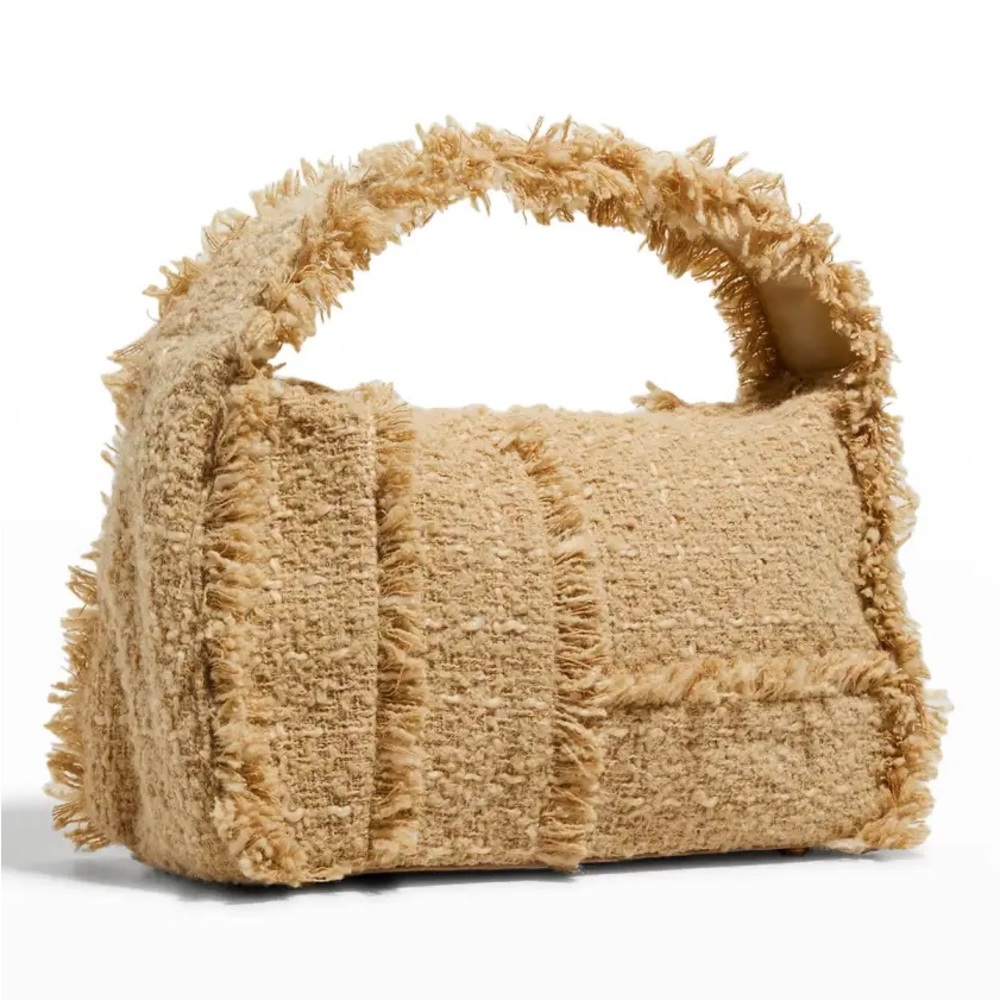 Malfi Fringe Patchwork Wool Shoulder Bag